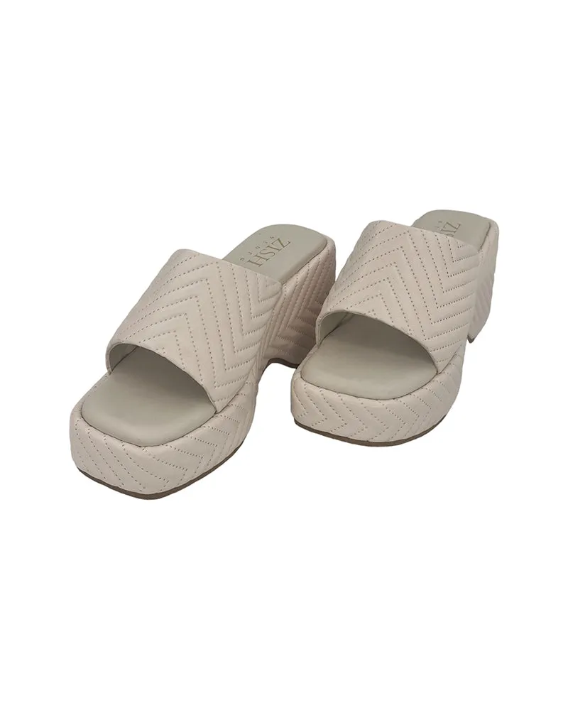 Cream  Zig Zag Slides